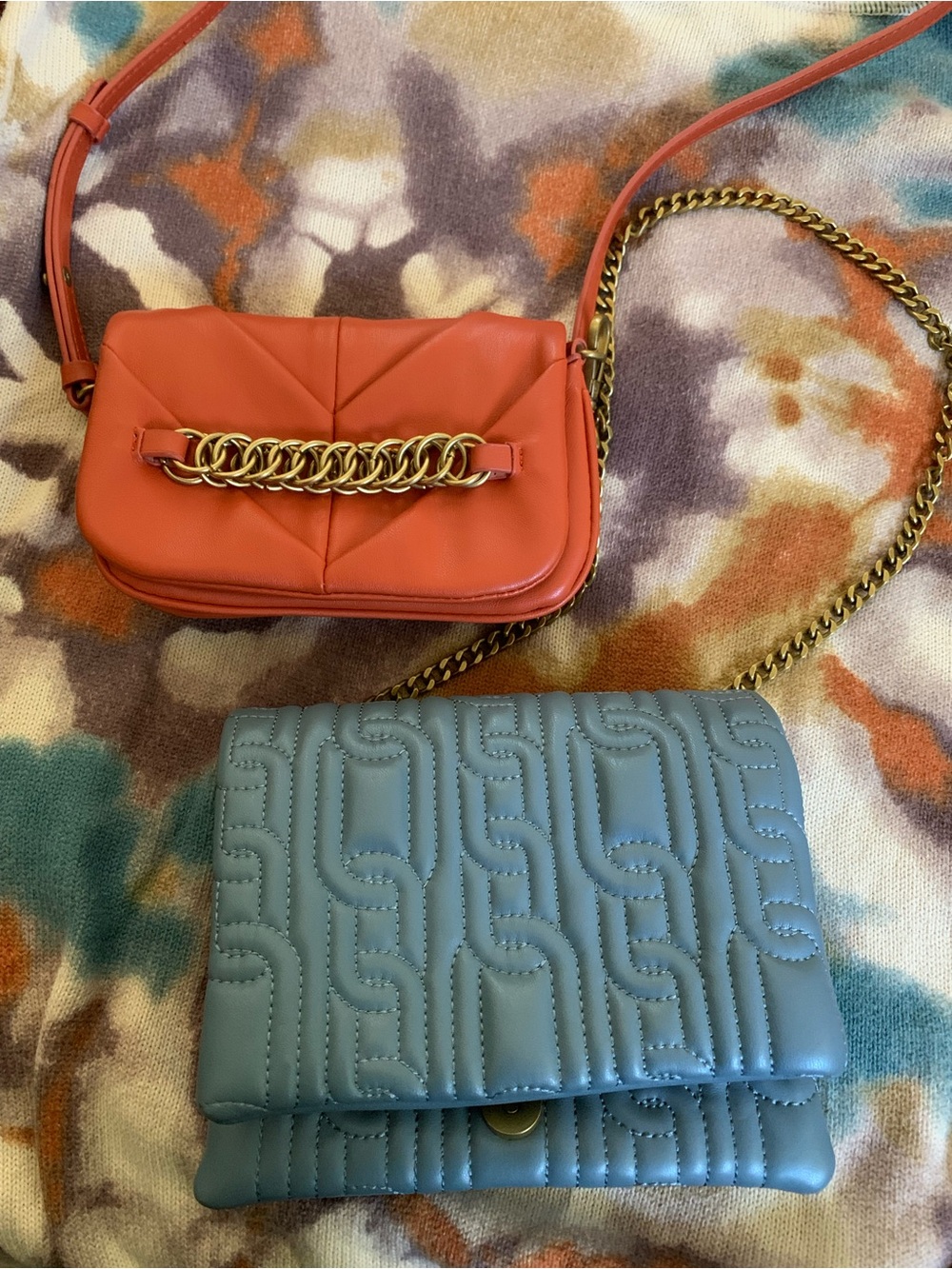 Set of Zara small bags : Periwinkle / Orange